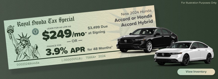 Lease a new 2024 Honda Accord for $249 in Metairie, LA